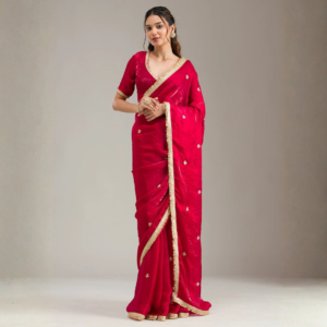 Maroon Zariwork Soft Silk Saree