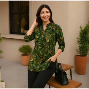 Cool & Comfy Tropical Print Summer Shirt for Women